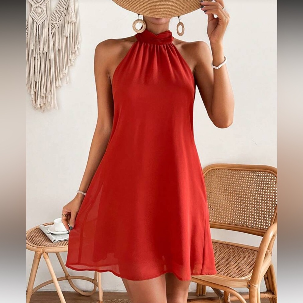 SHEIN Halter Mini Dress